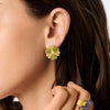 Julie Vos - Earrings - Cobblestone Statement Stud - Green Cat's Eye