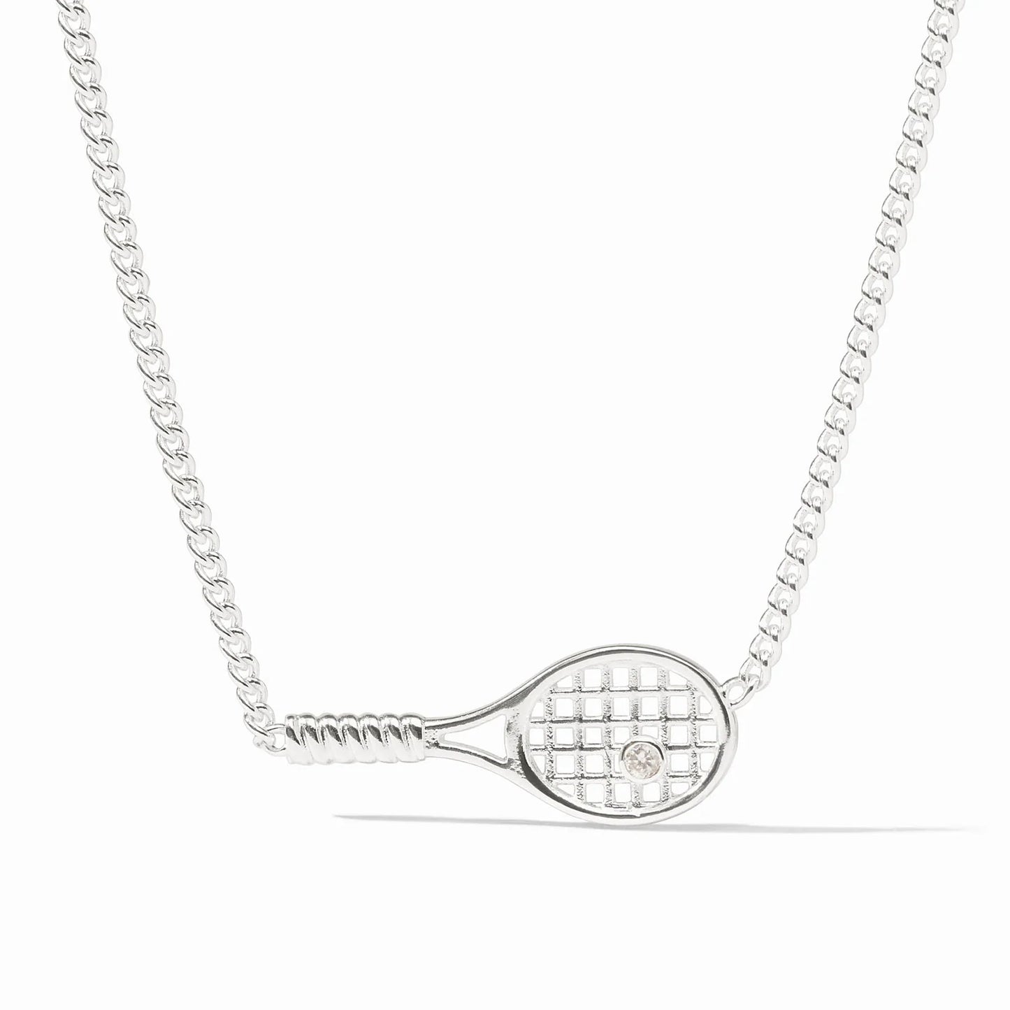 Julie Vos - Necklace - Silver - Tennis Racquet CZ Delicate - Findlay Rowe Designs