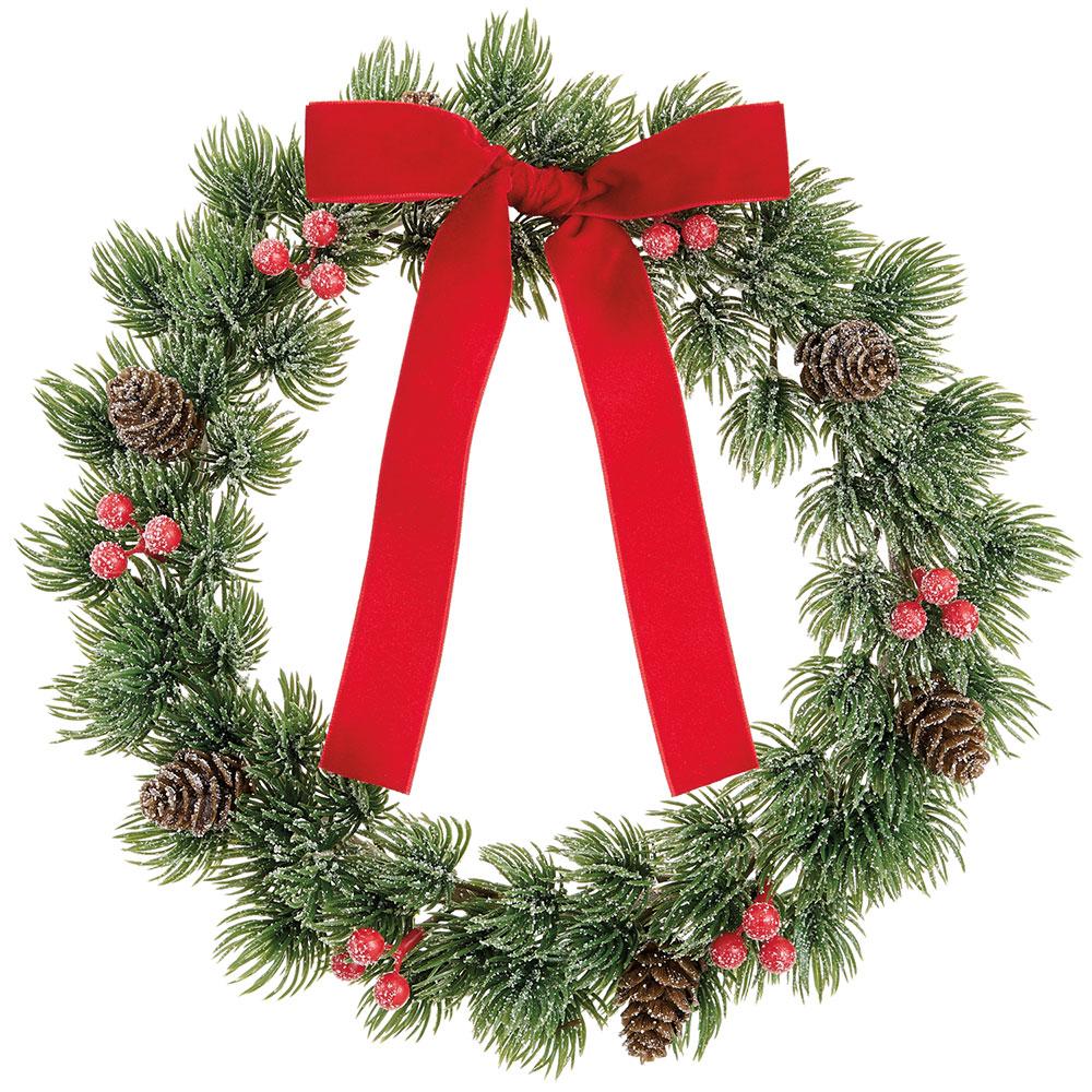 Allstate Floral - 11" Frosted Pine Mini Wreath - Findlay Rowe Designs