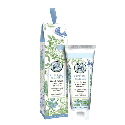 Michel Design Works - Large Hand Cream 2.5oz- Cotton & Linen - Findlay Rowe Designs