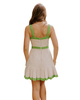 Dress - Mini Sleeveless Tweed - White Green - Findlay Rowe Designs