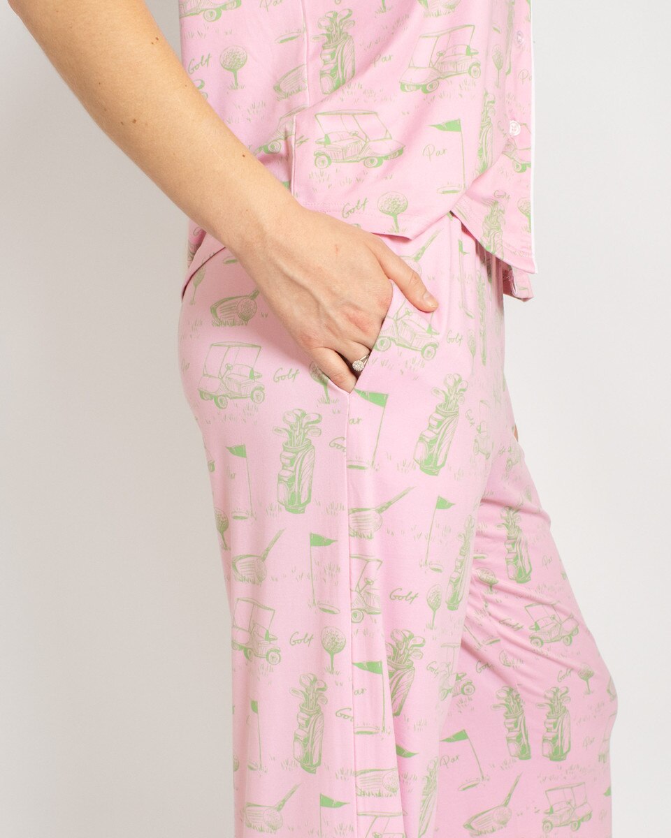 Royal Standard - Sleep Pants - On Par - Pink Green - Findlay Rowe Designs