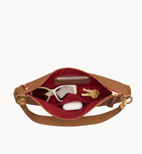 Hammitt - Kyle Medium Mahogany Pebble Brushed Gold - Red Zip - Findlay Rowe Designs