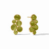 Julie Vos - Earrings - Cobblestone Statement - Green Cat's Eye