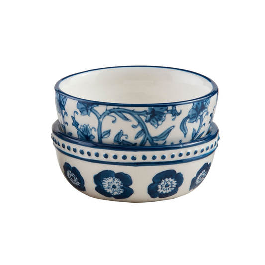 Mud Pie - Tidbit Set - Blue Floral - Findlay Rowe Designs