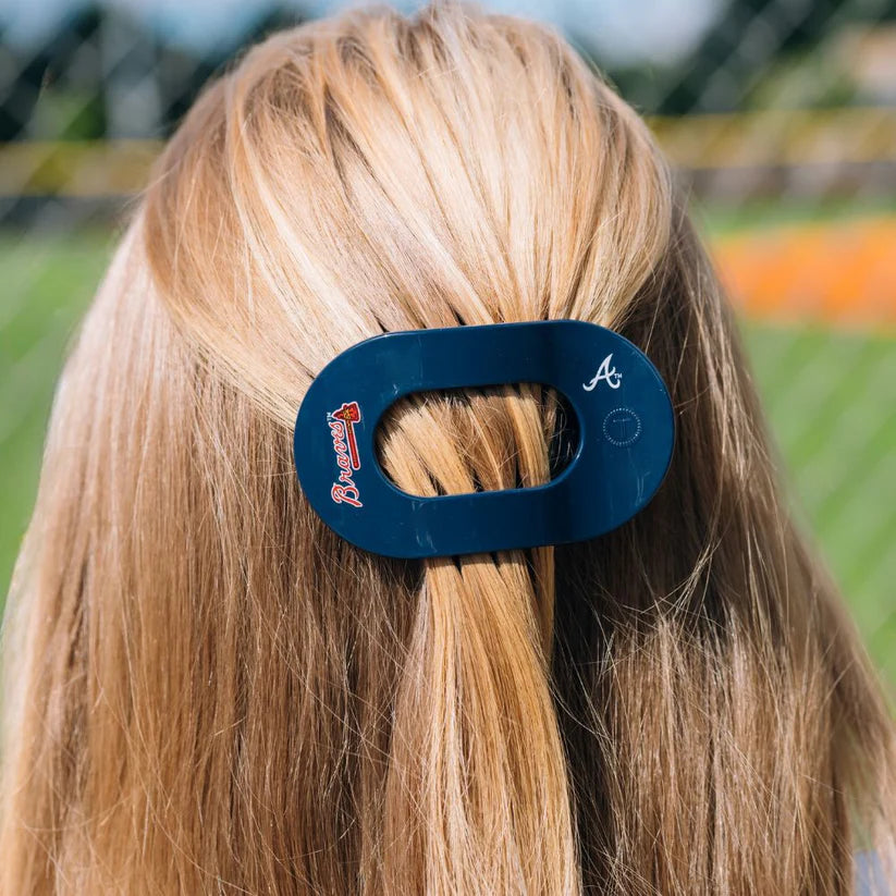 TELETIES x MLB® Atlanta Braves Medium Flat Round Hair Clip