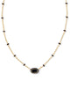 Kendra Scott - Necklace - Mini Elisa Enamel Frame Short Pendant Gold - Black Agate - Findlay Rowe Designs