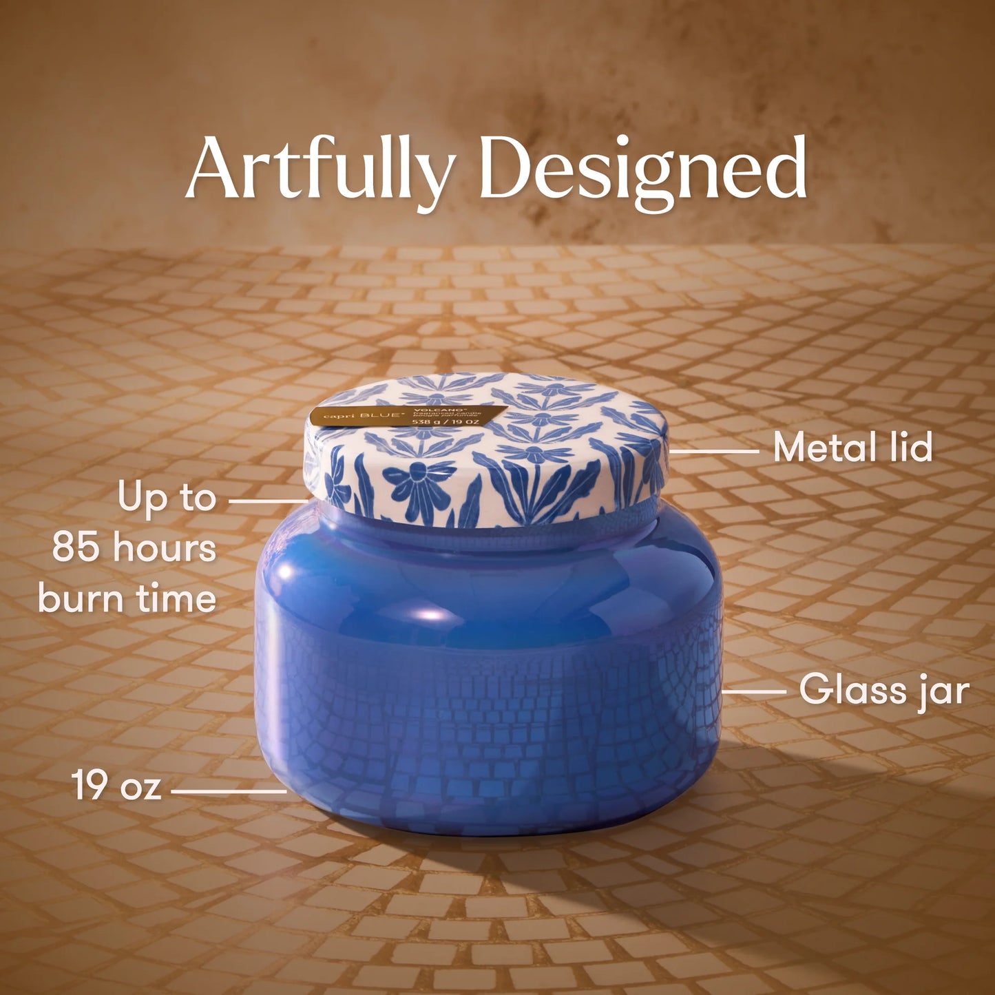 Capri Blue Artisan - Riviera Sunset Signature Candle - Volcano - 19oz - Findlay Rowe Designs