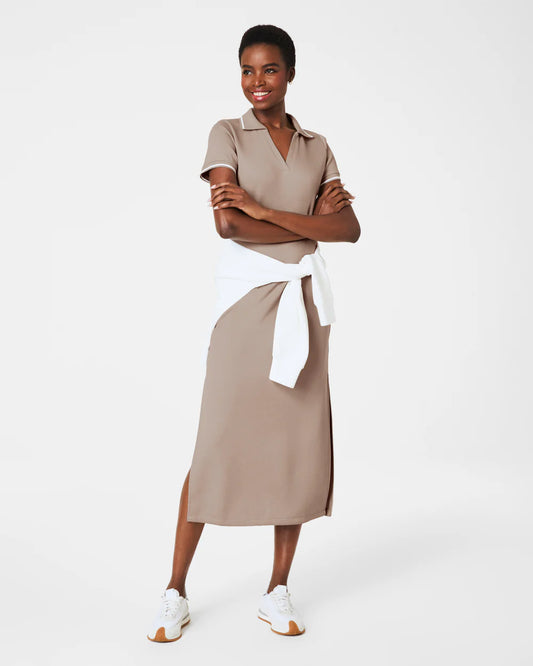 SPANX -  AirEssentials Pique Polo Midi Dress - Ashwood - Findlay Rowe Designs