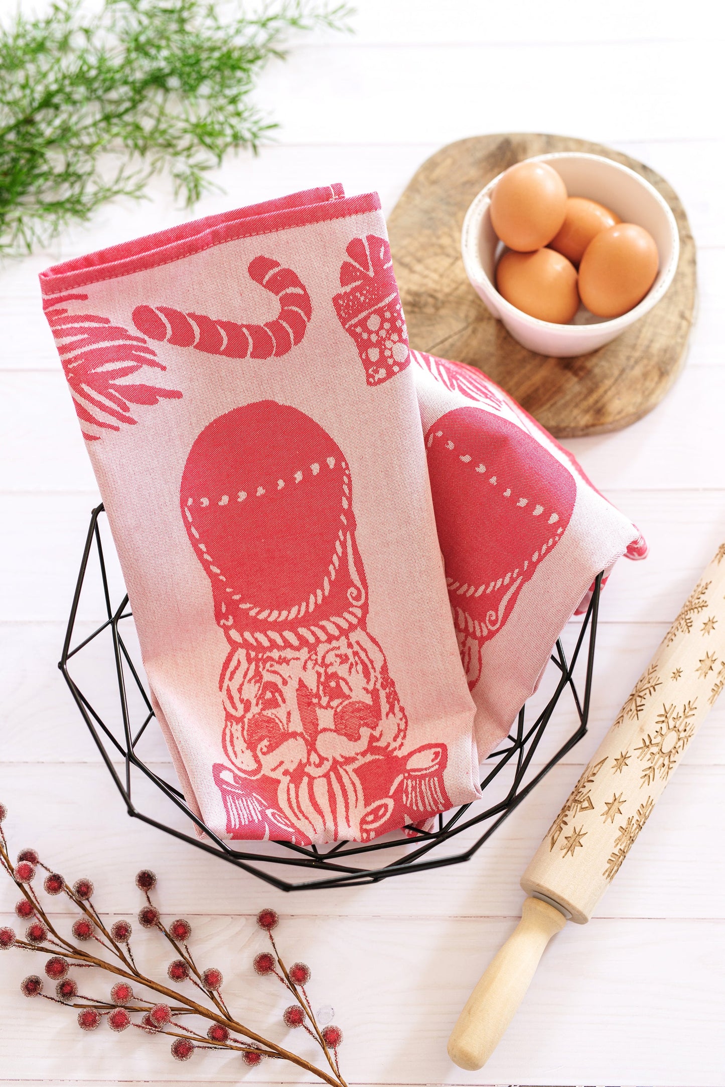 Vietri - Strofinaccio Dish Towels - Red Nutcracker