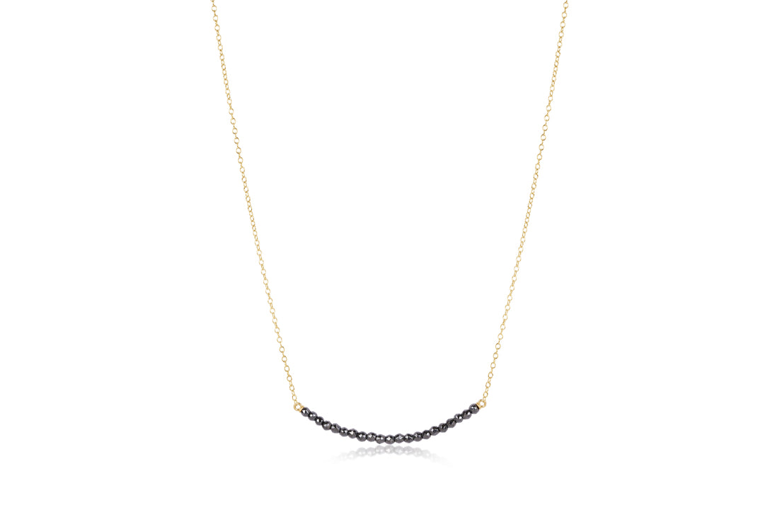 Enewton - 16 inch Necklace Gold - Beaded Bliss Faceted Hematite - Findlay Rowe Designs