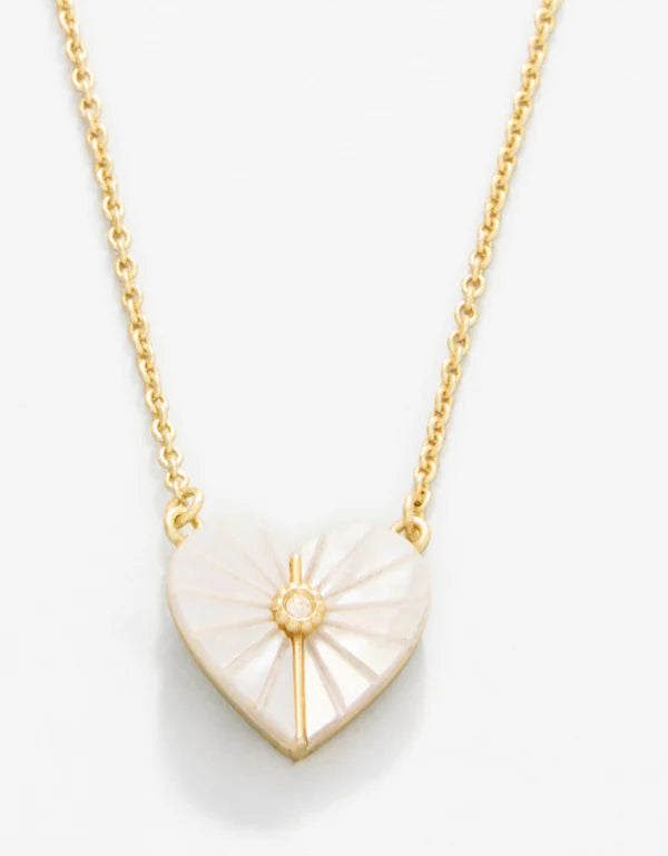 Spartina - Necklace - Sea La Vie Radiant-Mother-of-Pearl Heart - Gold - Findlay Rowe Designs