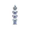 Hazel Mazel - Tuileries Vase - Hand-Painted Stoneware - Blue White - Findlay Rowe Designs