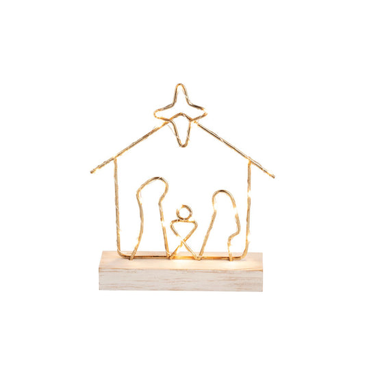 Mud Pie - Light-Up Wire Nativity Sitter