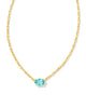 Kendra Scott - Necklace - Cailin Gold Pendant - Aqua Crystal - Findlay Rowe Designs
