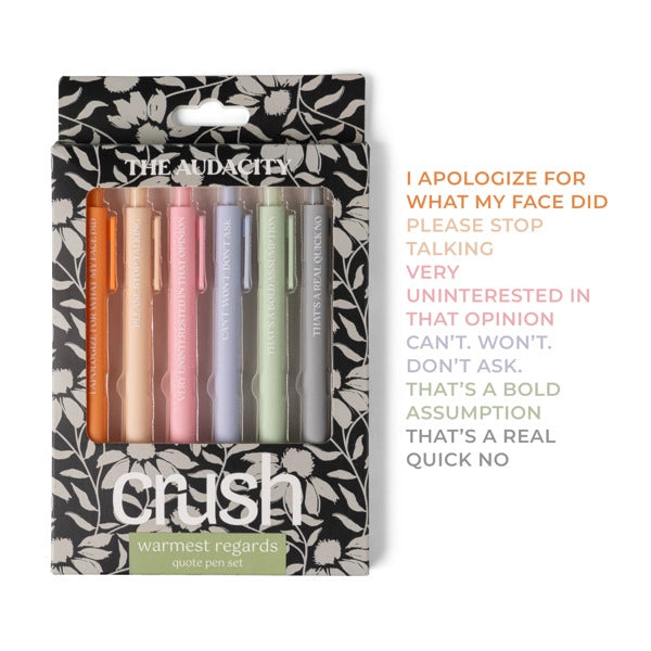Crush - Warmest Regards Quote Pen Set