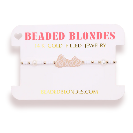 Beaded Blondes - Bracelet - White Pearl - Bride - Findlay Rowe Designs
