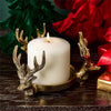 Pillar Candleholder Bottle Coaster - Gold Stag