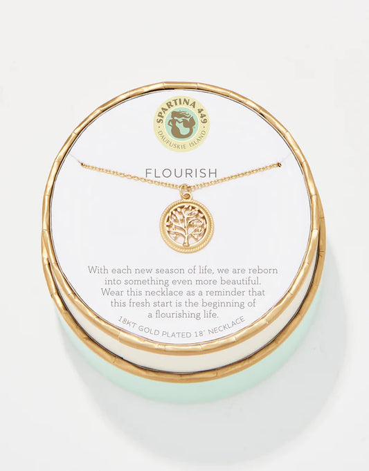 Spartina - Sea La Vie Necklace - FLOURISH TREE OF LIFE - GOLD - Findlay Rowe Designs