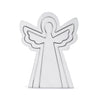 Nesting Angel Figures - White Enamel Wood - 6x8in