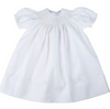 Pearl Flower Bishop Dress-White 3mo - Findlay Rowe Designs