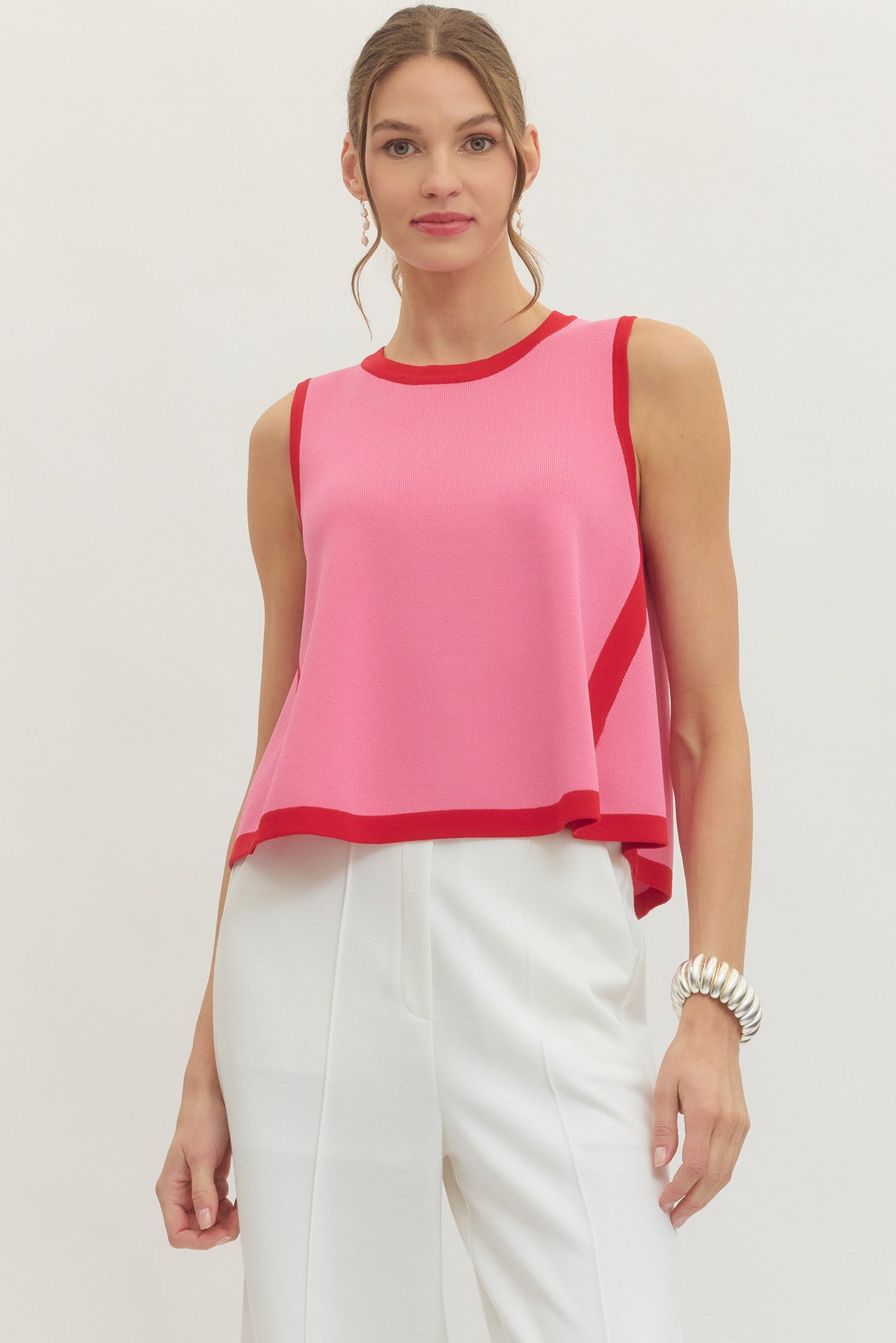Entro - Top - Sleeveless Knit - Pink - Findlay Rowe Designs