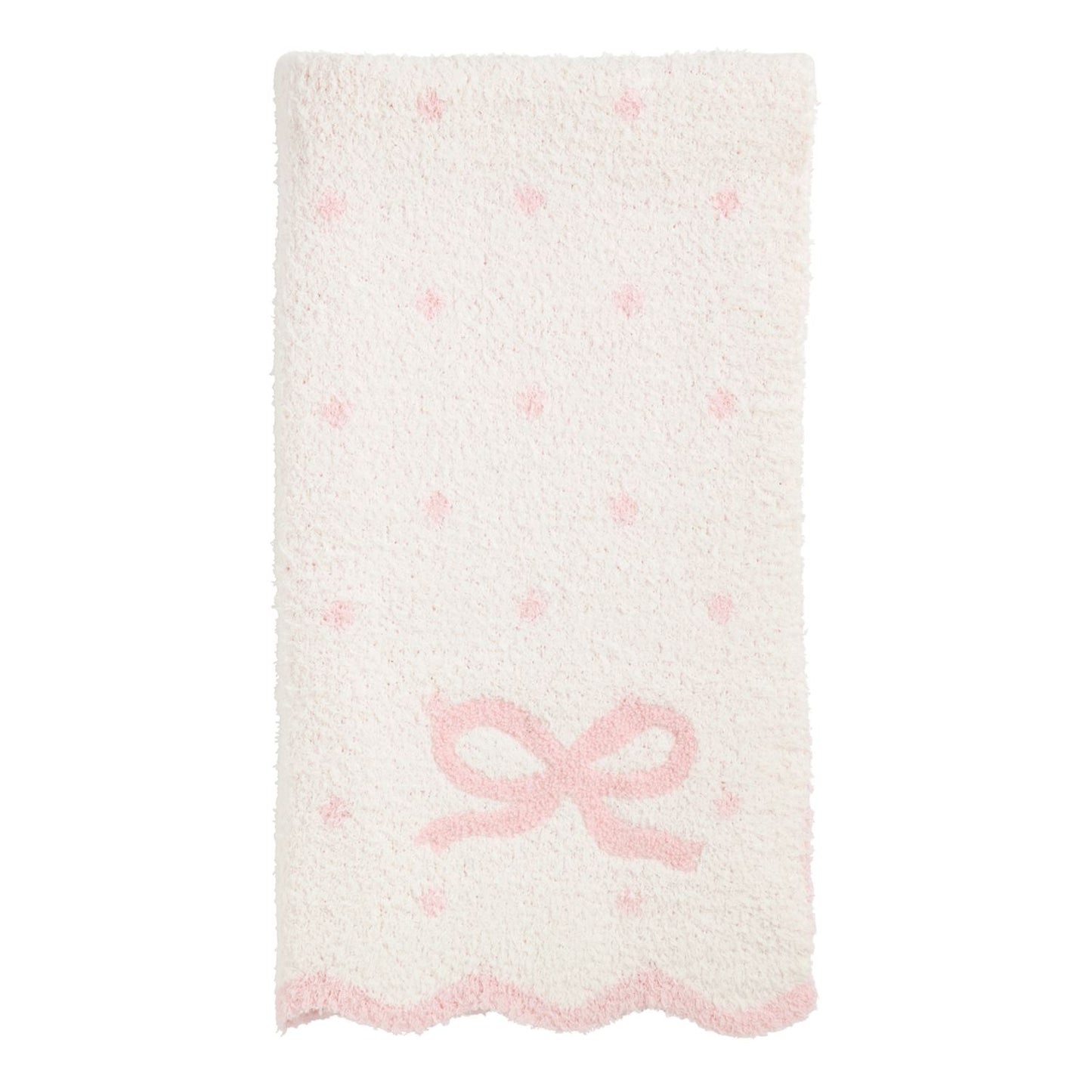 Mud Pie - Blanket - Pink Bouclé Bow - Findlay Rowe Designs