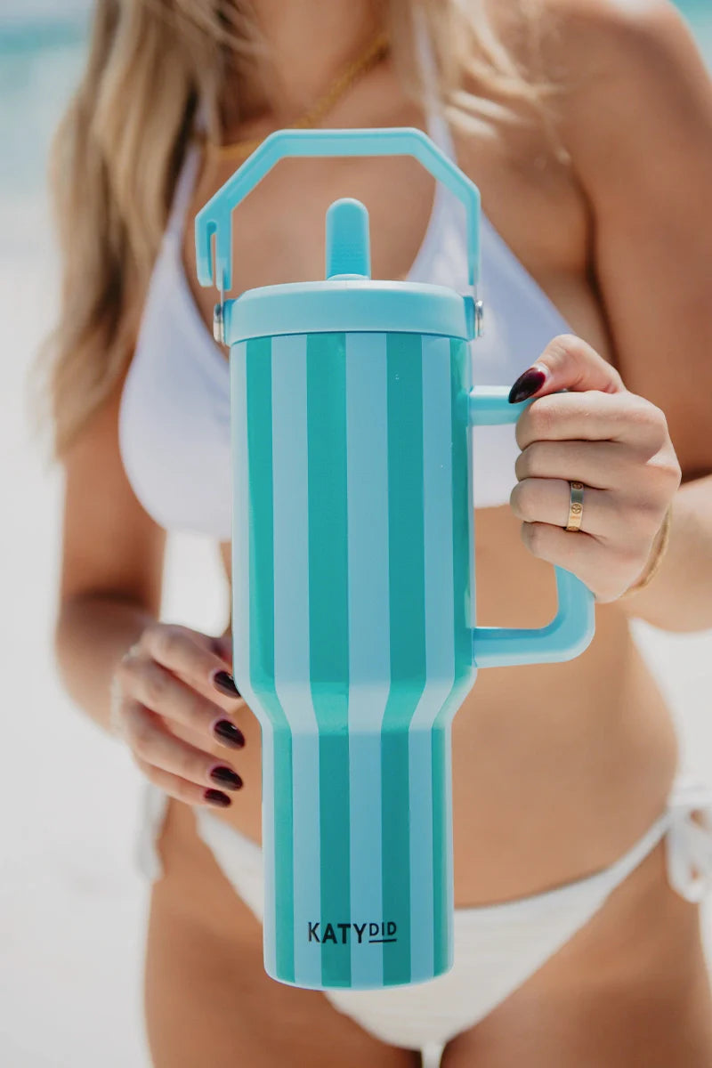 Katydid - Tumbler 40oz - Cabana Stripe - Findlay Rowe Designs