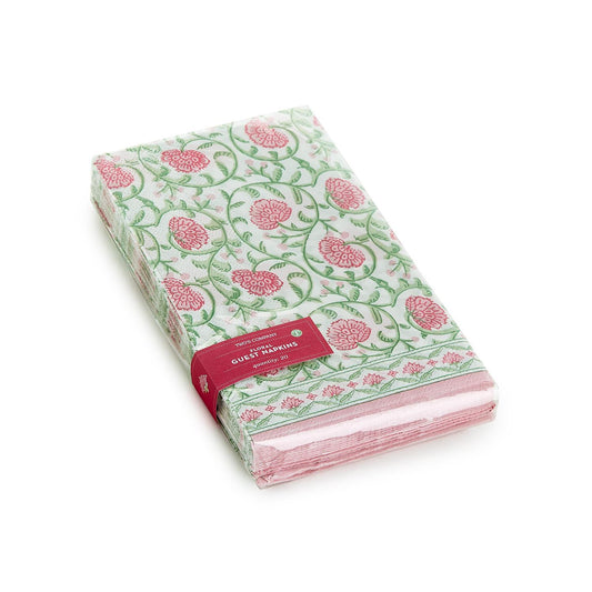 Guest Towel Napkin - Floral Block Print - Findlay Rowe Designs