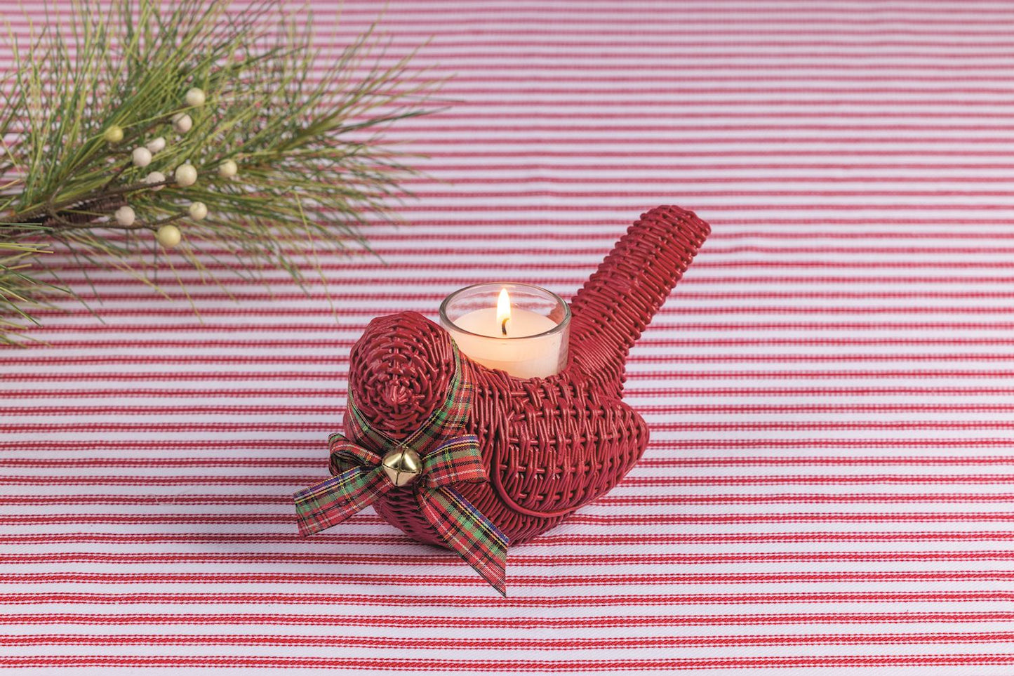 Mud Pie - Votive Set - Wicker Style Cardinal - Findlay Rowe Designs