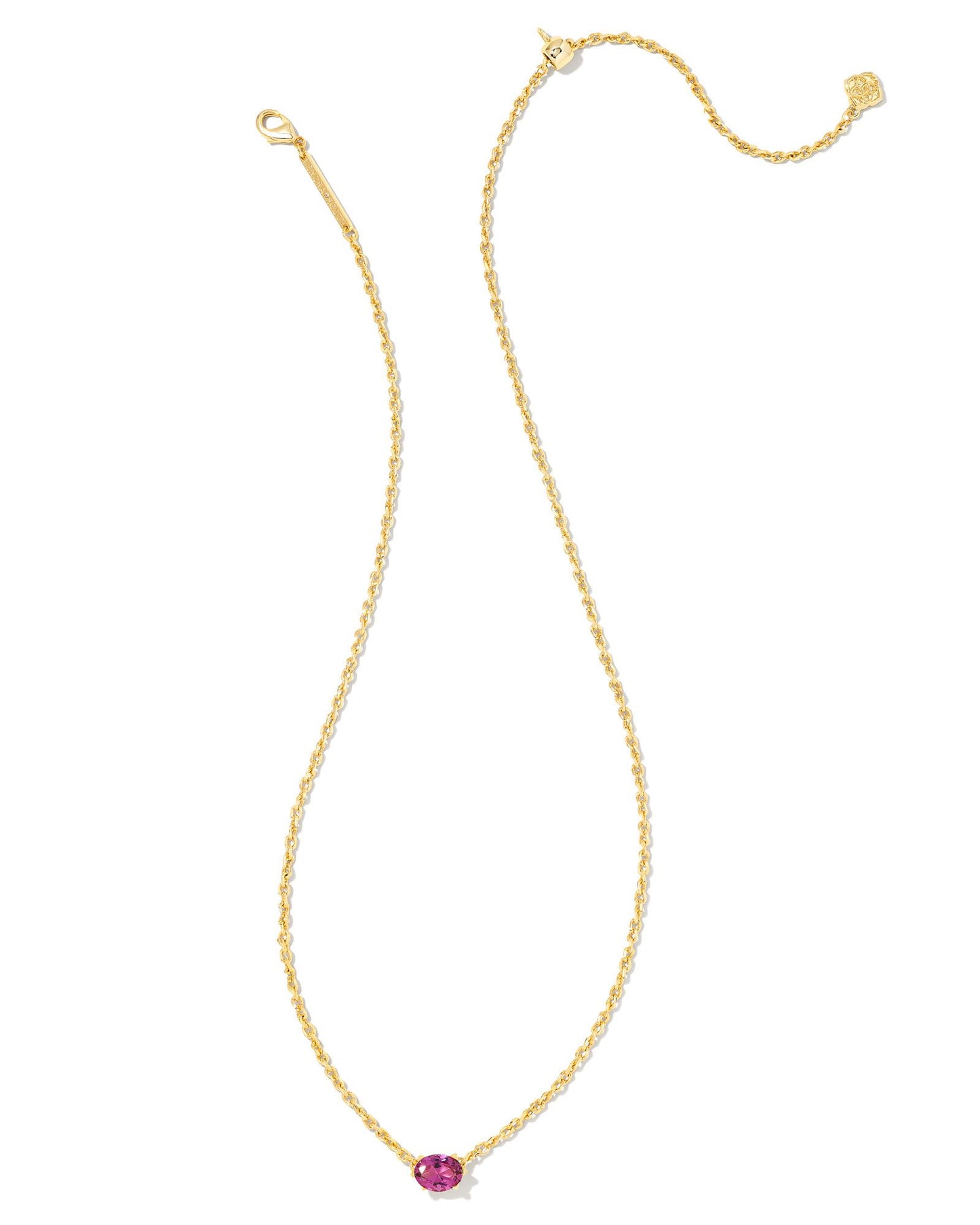 Kendra Scott - Necklace -  Cailin Gold Pendant - Purple Crystal - Findlay Rowe Designs