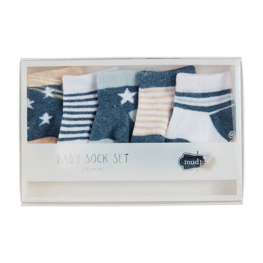 Mud Pie - Baby Socks - Navy Stars Stripes
