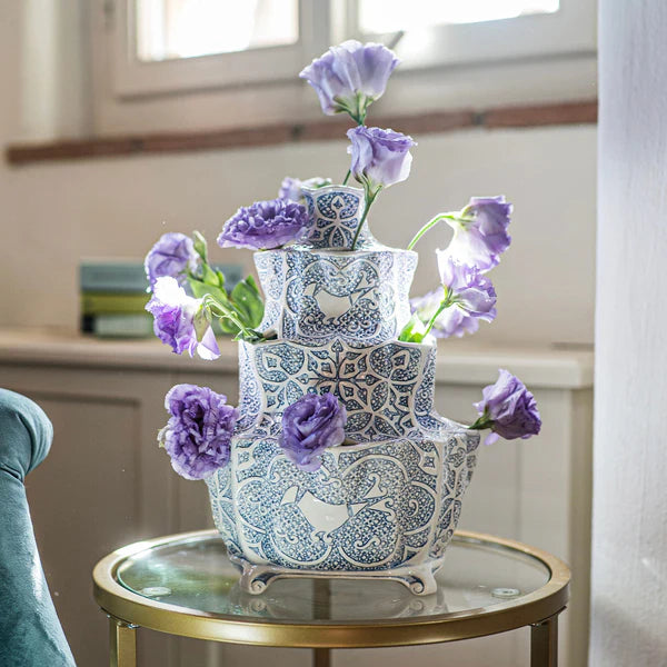 Vietri - Uccello Blu Tulipiere - Findlay Rowe Designs