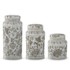 Chinoiserie Lidded Jars - Taupe & White - Findlay Rowe Designs