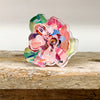 Lauren Dunn - Acrylic Art - Pink Zinnia Bold Bloom - Findlay Rowe Designs