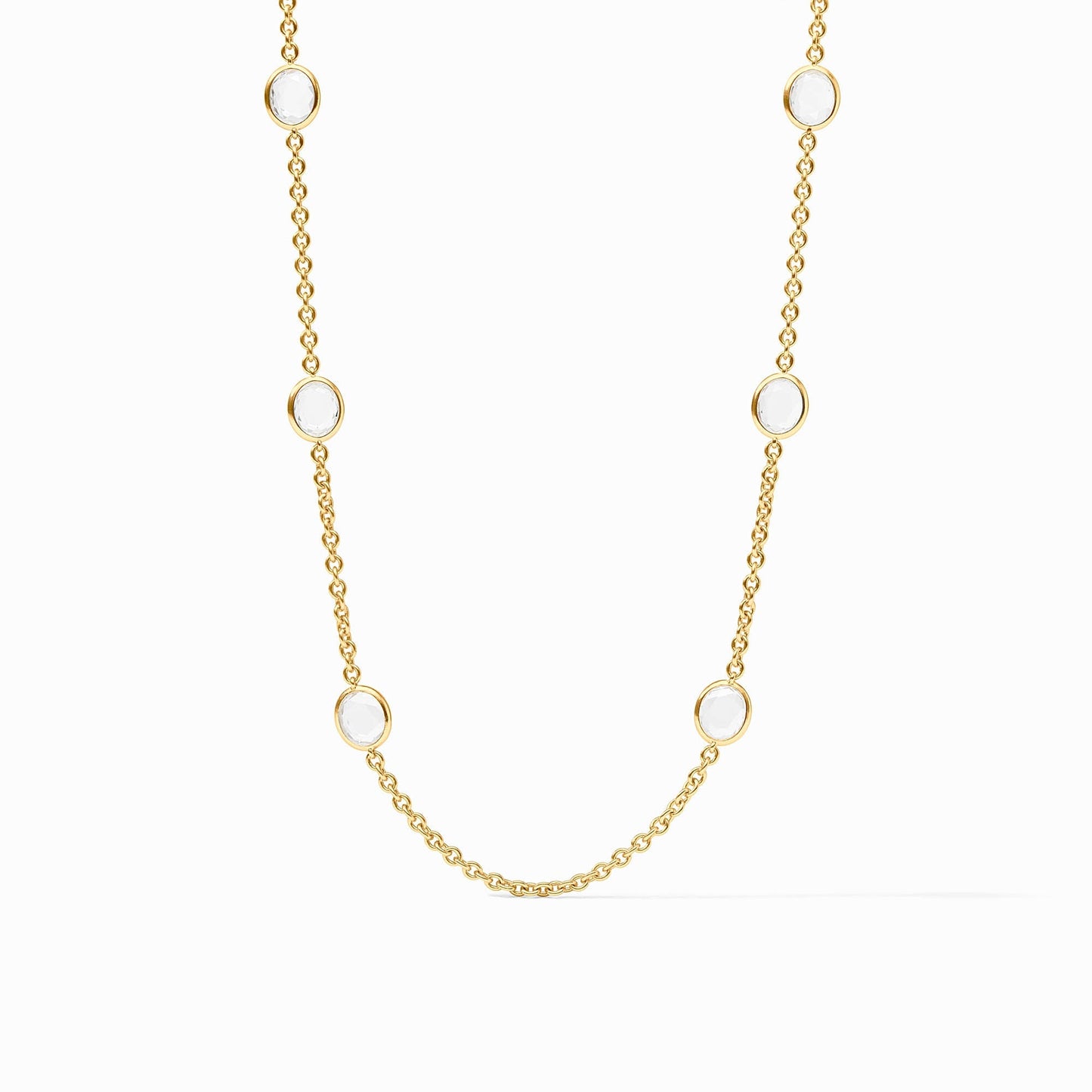 Julie Vos - Necklace - Laguna Stone Station -  Clear Crystal - Findlay Rowe Designs