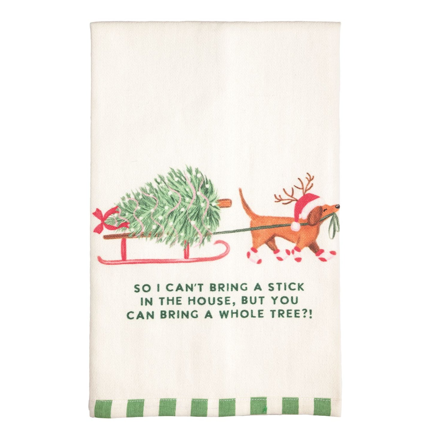 Mud Pie - Tea Towel - Christmas Pet - Pattern Hems - Findlay Rowe Designs