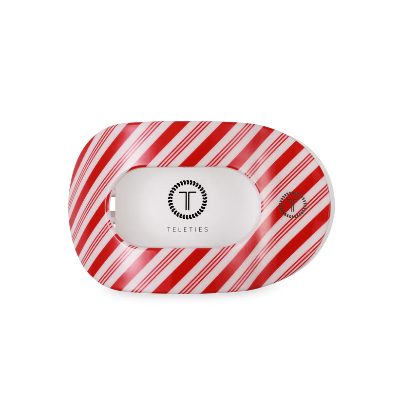 Teleties - Candy Cane Crush Medium Flat Round Hair Clip