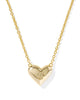 Kendra Scott - Necklace - Ari Heart Letter - Gold Short Pendant