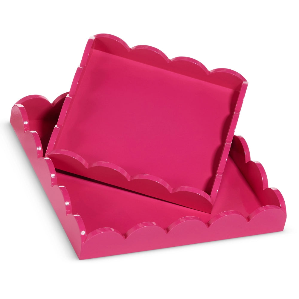 Scalloped Trays - Pink