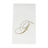 Caspari - Guest Towel Napkin - White Pearl-Paper Linen Napkin - Monogram - Findlay Rowe Designs
