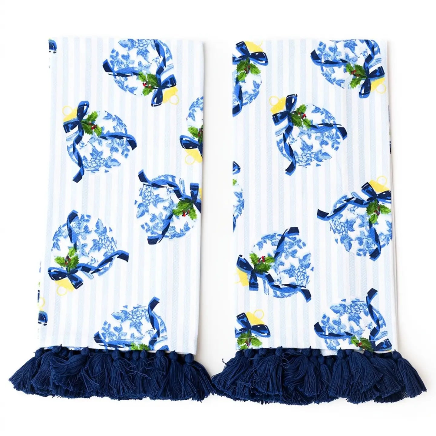 8 Oak Lane - Towel - Tassel Trim - Holiday Chinoiserie - Set 2 - Findlay Rowe Designs