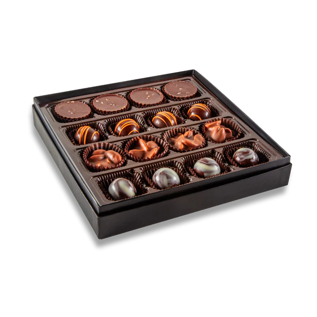 Bourbon Barrel - Assorted Artisan Chocolates - 16 Piece Box