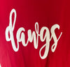 Tee Shirt - Dawgs - Red Puffy White - Findlay Rowe Designs