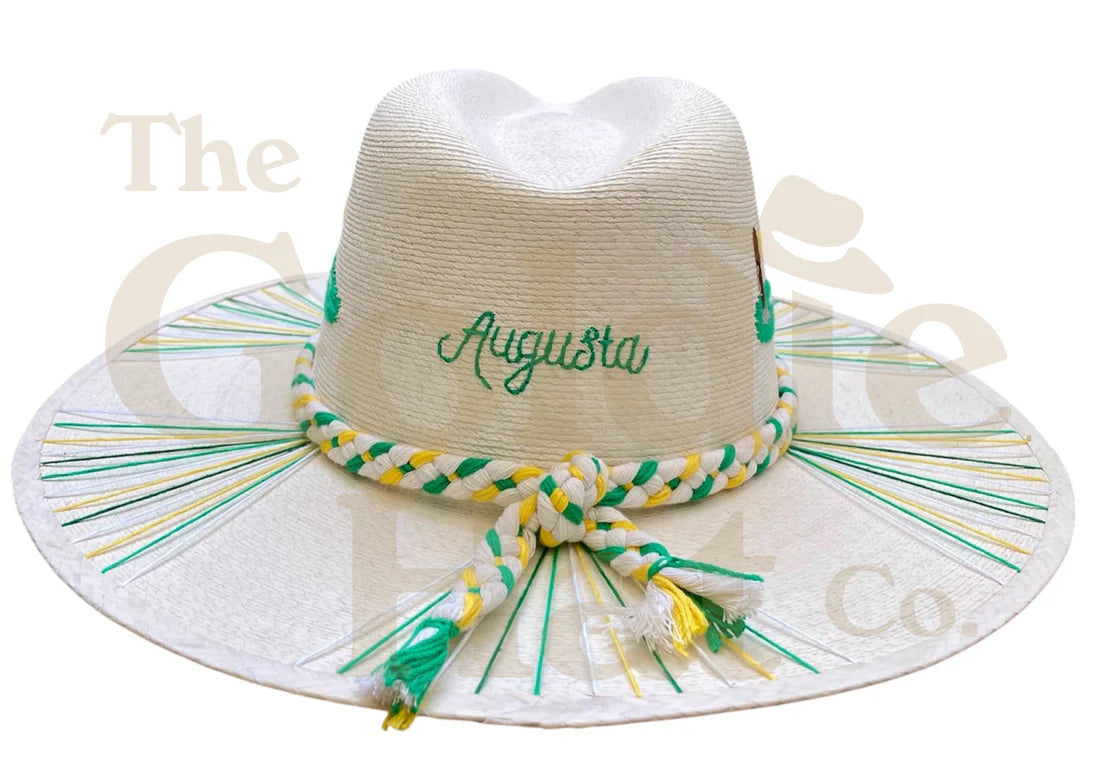Goldie Hat Co - Hole in One Green Palm Hat - Findlay Rowe Designs