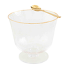 Mud Pie - Gold Edge Glass Pedestal  NO SHIP - STORE PICKUP - Findlay Rowe Designs