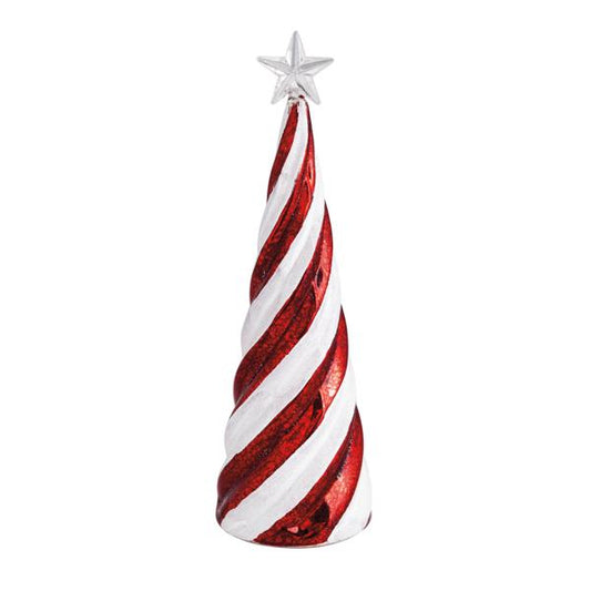 Glass Tree - Candy Cane Swirl