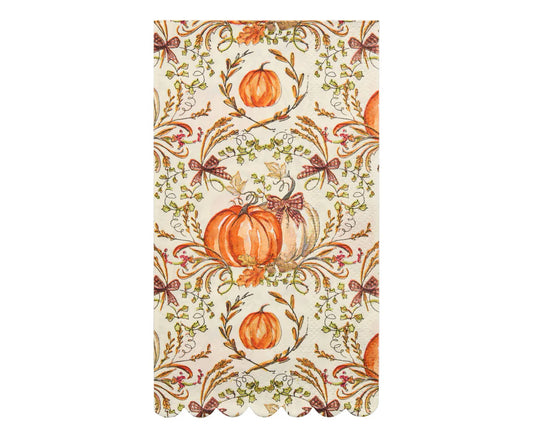 Sophistiplate - Scallop Guest Towel Napkin - Turkey & Gourds