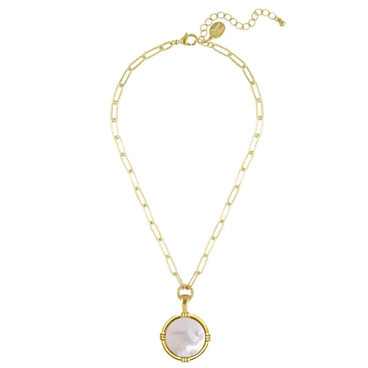 Susan Shaw - Necklace - Ida Paperclip - Mother of Pearl - Findlay Rowe Designs