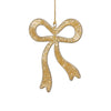 Ornament - Beaded Bow - Gold - 10 in